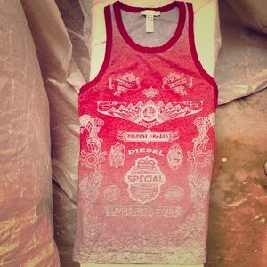 DIESEL distressed beater tank top sleeveless edgy